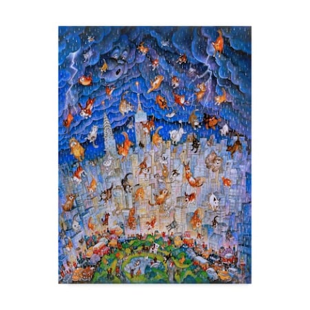 Bill Bell 'Raining Cats In New York' Canvas Art,35x47